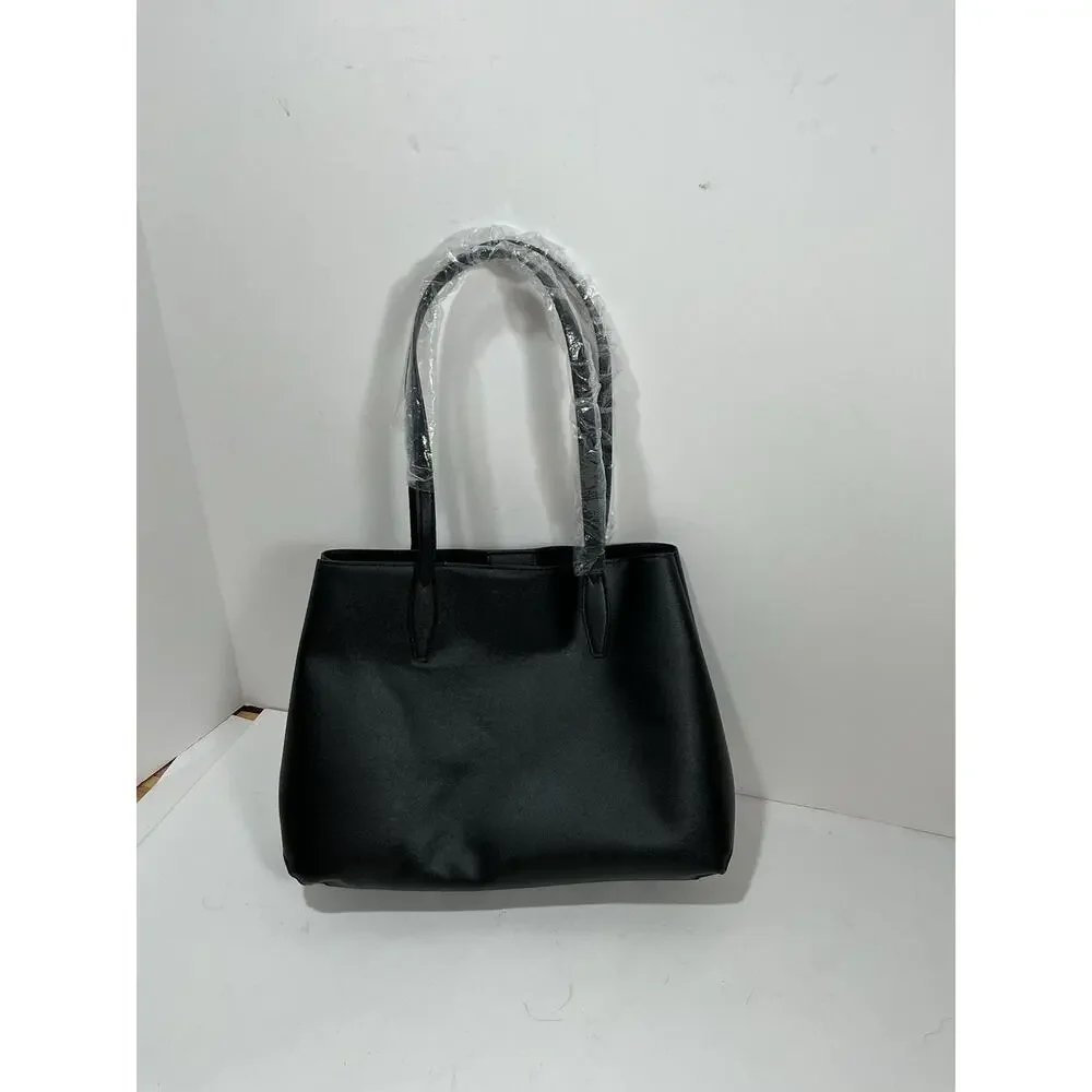 Kate Spade All Black Shoulder Tote Bag Purse NEW Read‎